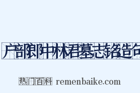 户部郎中林君墓志铭造句是什么意思的图片